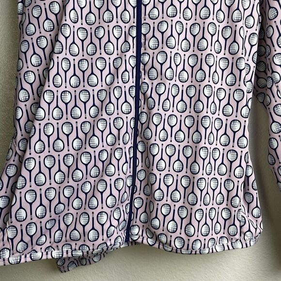 San Soleil Womens Jacket XL Pink Top Full Zip Long Sleeve Tennis Stretch UPF UV - Picture 4 of 9